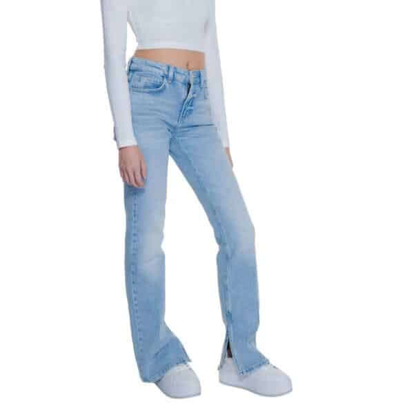 Guess Light Blue Cotton Mom Jean – Image 4