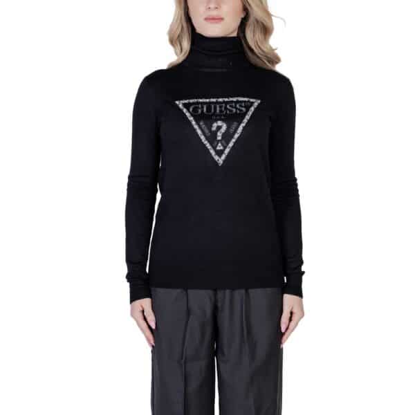 Guess Black Viscose Turtleneck