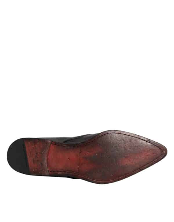 Dolce & Gabbana Black Leather Lace Up Men Derby Formal Shoes – Image 8