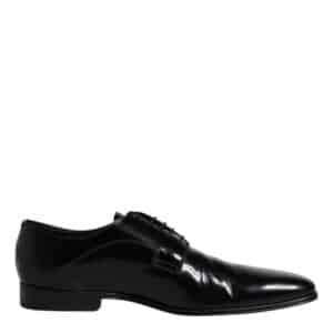 Dolce & Gabbana Black Leather Lace Up Derby Formal Shoes