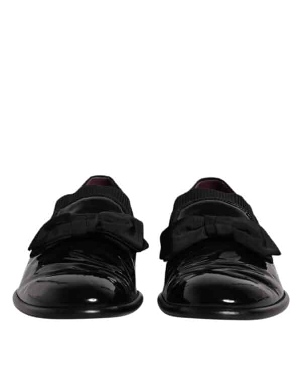 Dolce & Gabbana Black Leather Loafers Men Formal Dress Shoes – Image 2