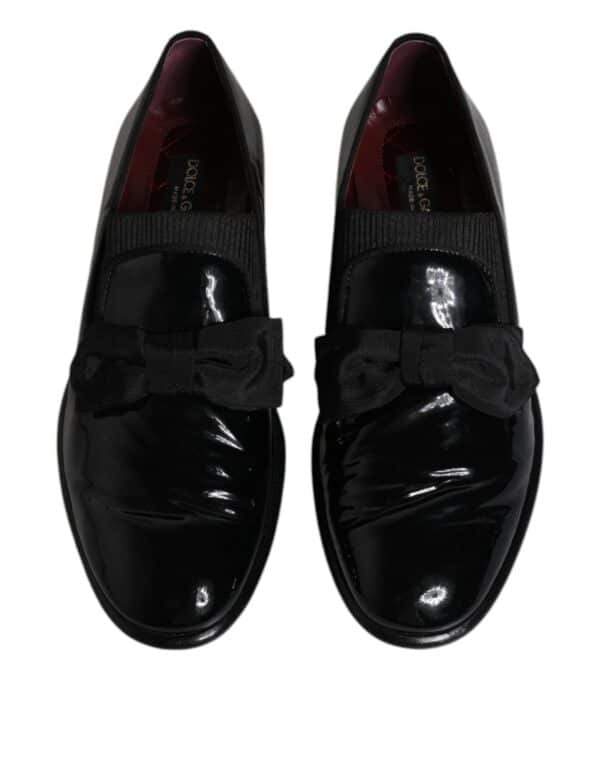 Dolce & Gabbana Black Leather Loafers Men Formal Dress Shoes – Image 3
