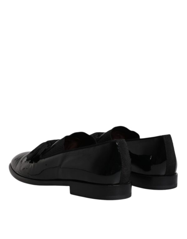 Dolce & Gabbana Black Leather Loafers Men Formal Dress Shoes – Image 5