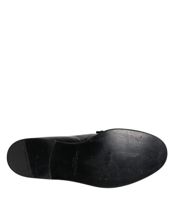 Dolce & Gabbana Black Leather Loafers Men Formal Dress Shoes – Image 8