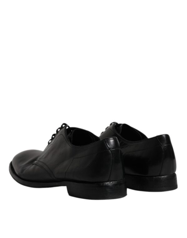 Dolce & Gabbana Black Leather Derby Formal Men Dress Shoes – Image 5