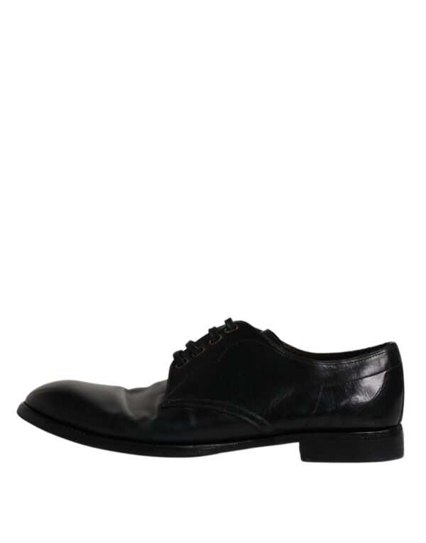 Dolce & Gabbana Black Leather Derby Formal Men Dress Shoes – Image 6