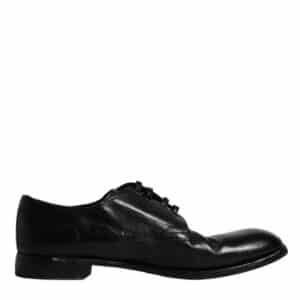 Dolce & Gabbana Black Leather Derby Formal Men Dress Shoes