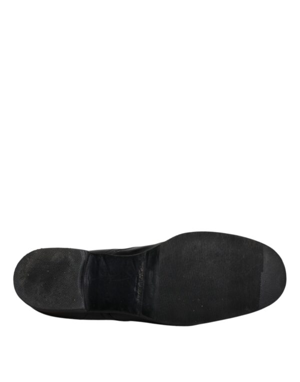 Dolce & Gabbana Black Leather Derby Formal Men Dress Shoes – Image 8