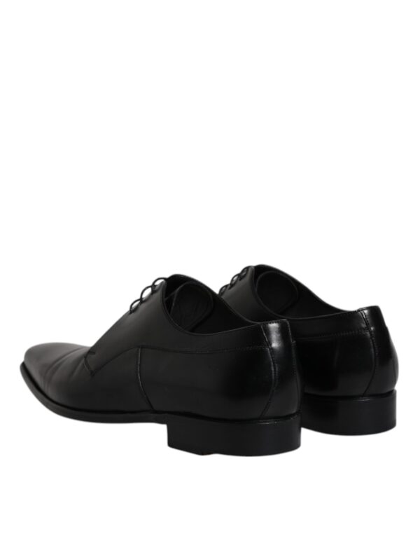 Dolce & Gabbana Black Leather Derby Men Formal Dress Shoes – Image 5