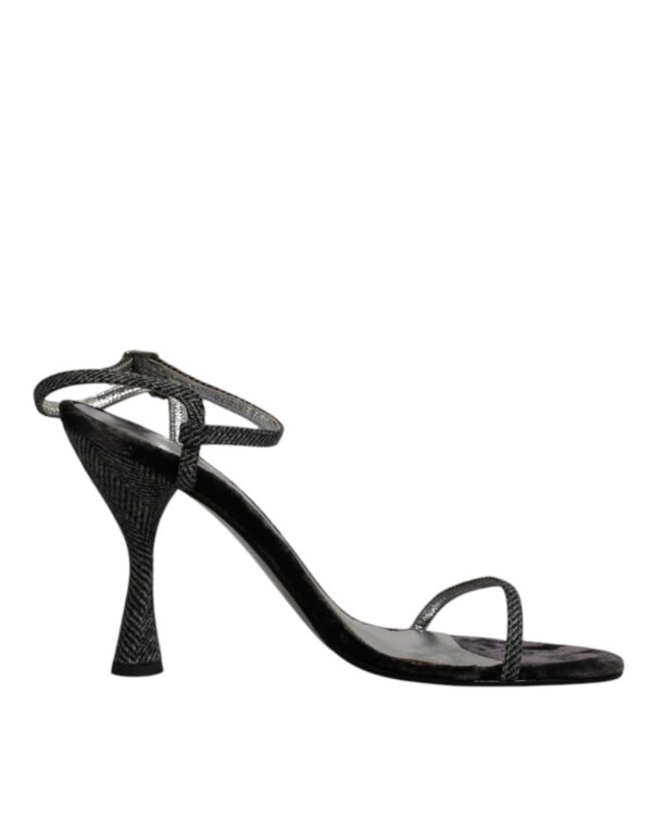 Dolce & Gabbana Black Ankle Strap High Heels Sandals Shoes – Image 7