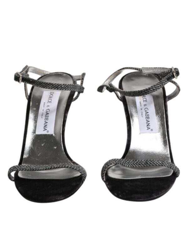 Dolce & Gabbana Black Ankle Strap High Heels Sandals Shoes – Image 2