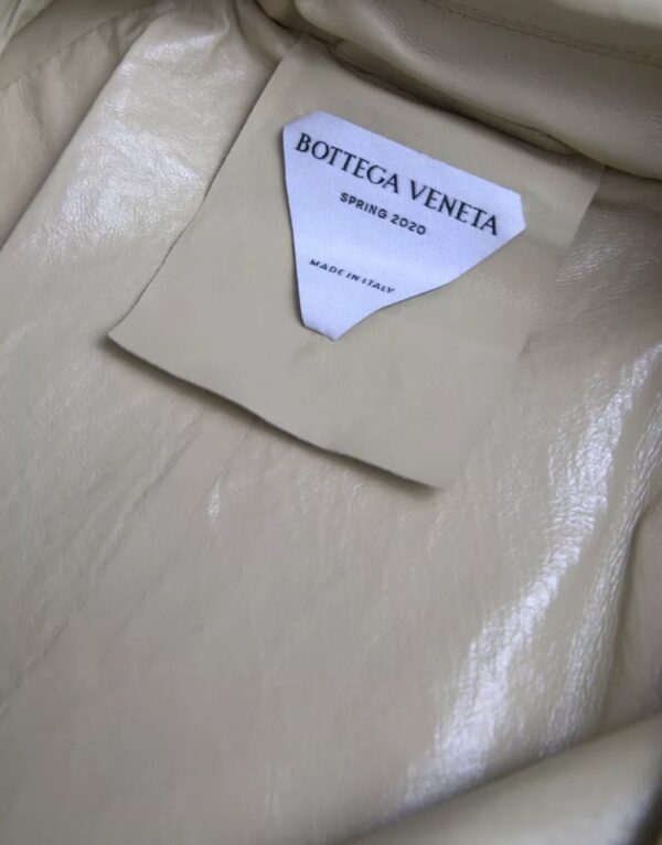 Bottega Veneta Beige Lambskin Leather Trench Coat Jacket – Image 7
