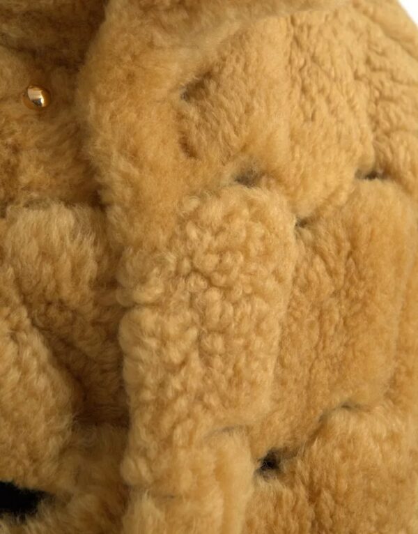 Bottega Veneta Yellow Wool Long Teddy Coat Jacket – Image 6