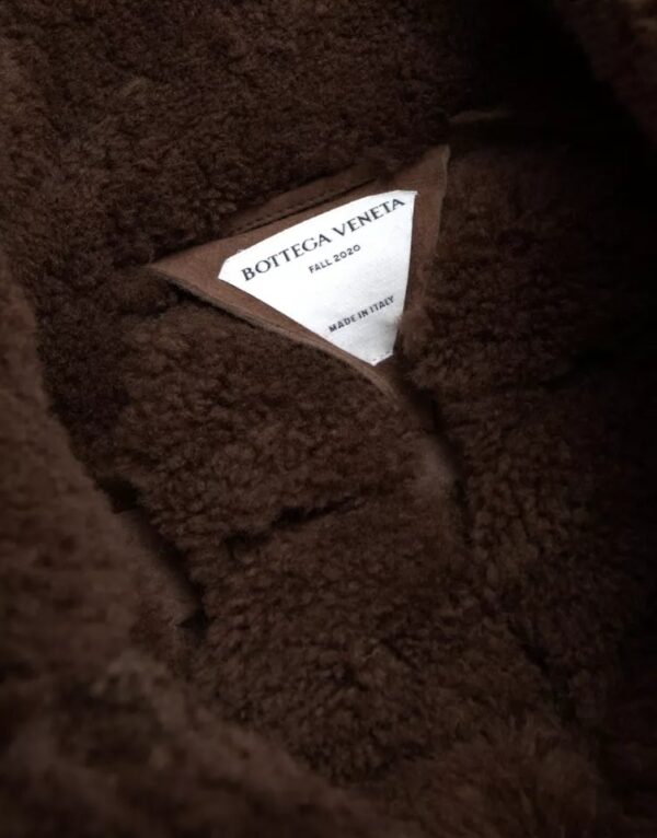Bottega Veneta Brown Fur Lamb Shearling Coat Jacket – Image 7