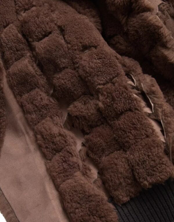 Bottega Veneta Brown Fur Lamb Shearling Coat Jacket – Image 8
