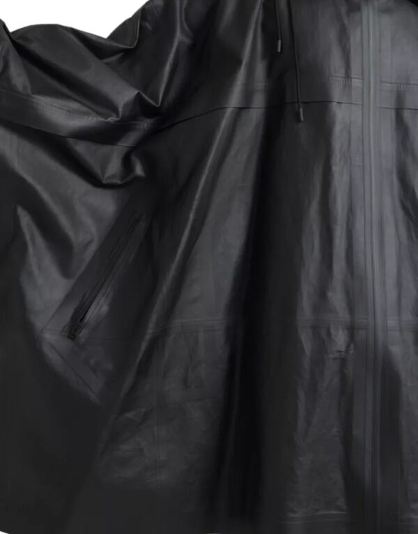 Bottega Veneta Black Leather Hooded Men Trenchcoat Jacket – Image 6