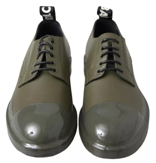 Dolce & Gabbana Green Leather Rubber Sole Dress Shoes – Image 2