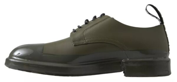 Dolce & Gabbana Green Leather Rubber Sole Dress Shoes – Image 4