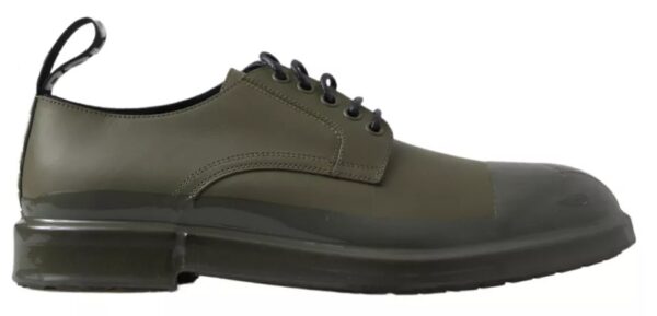 Dolce & Gabbana Green Leather Rubber Sole Dress Shoes – Image 5