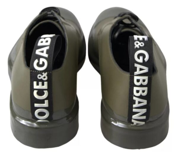Dolce & Gabbana Green Leather Rubber Sole Dress Shoes – Image 7