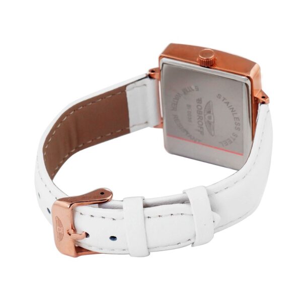 Bobroff White Leather Watch – Image 2