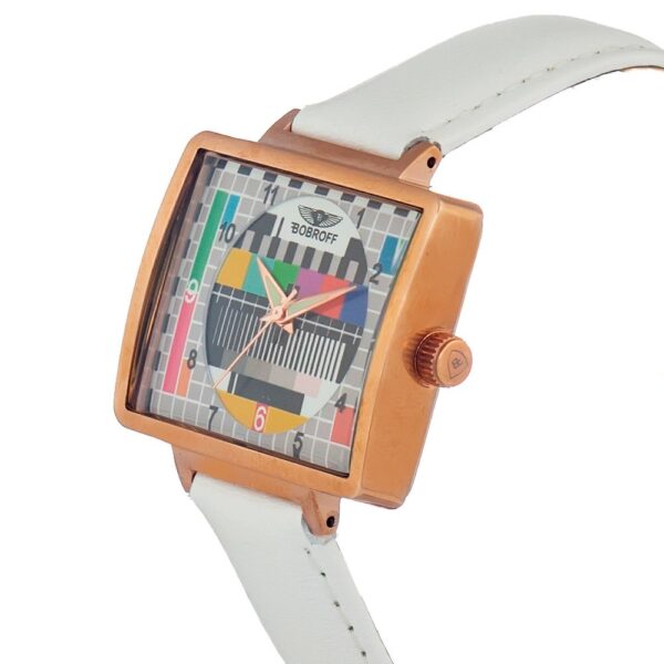Bobroff White Leather Watch – Image 3