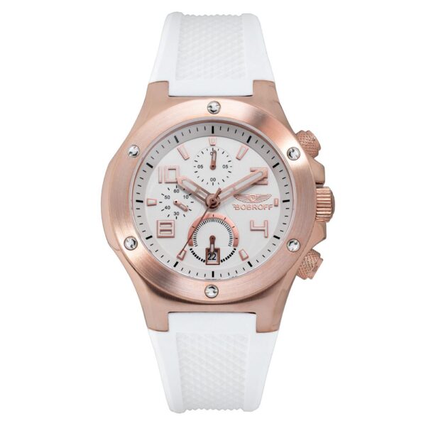 Montre sportive avec bracelet en silicone blanc