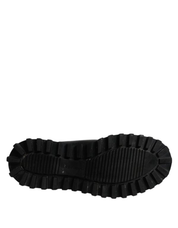 Dolce & Gabbana Black DG Logo Horse Sock Ankle Boots Shoes – Image 8
