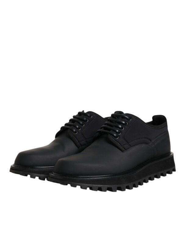 Dolce & Gabbana Black Leather Lace Up Trekking Dress Shoes – Image 4