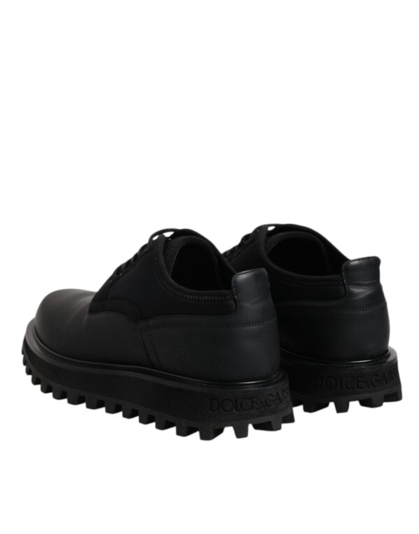 Dolce & Gabbana Black Leather Lace Up Trekking Dress Shoes – Image 5