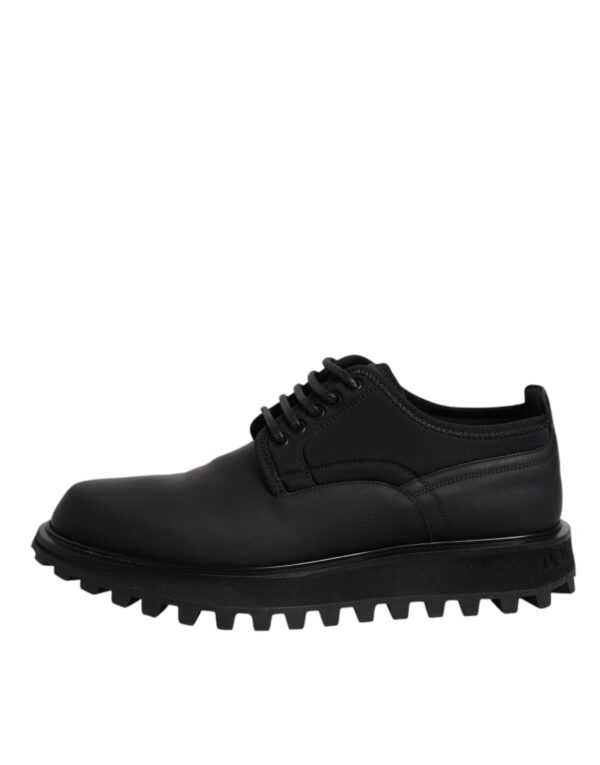 Dolce & Gabbana Black Leather Lace Up Trekking Dress Shoes – Image 6