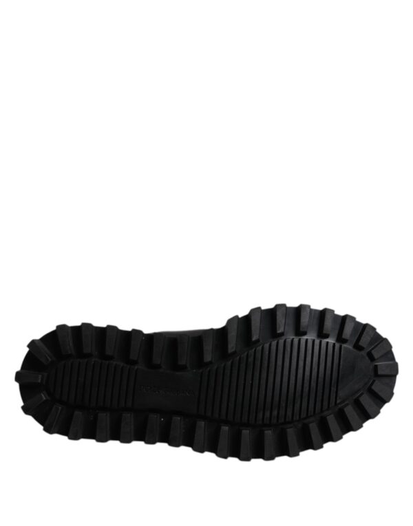 Dolce & Gabbana Black Leather Lace Up Trekking Dress Shoes – Image 7