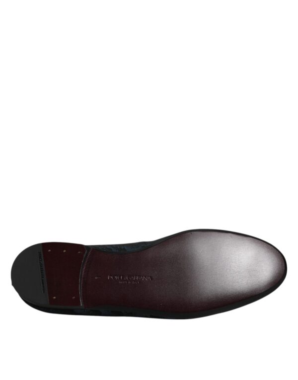 Dolce & Gabbana Blue Black Flats Men Loafers Dress Shoes – Image 6