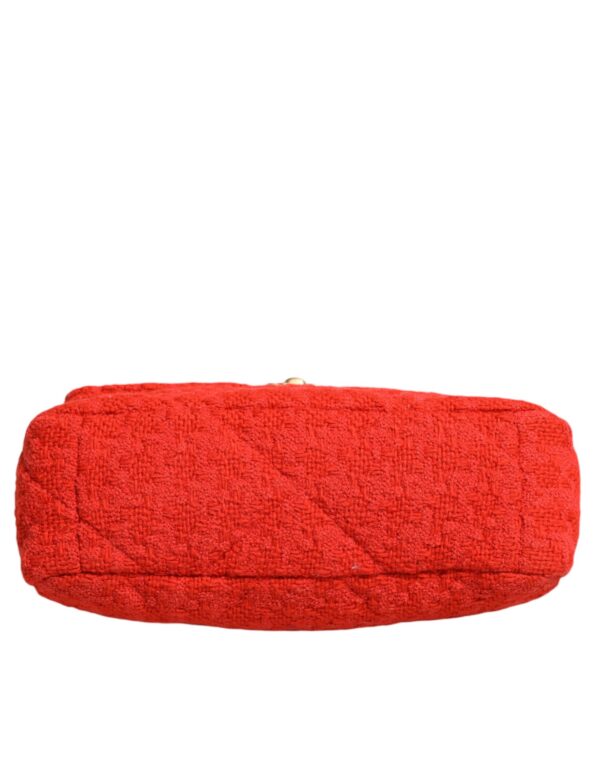 Chanel Red Tweed 2WAY Hand Chain Medium Shoulder Bag Purse – Image 6