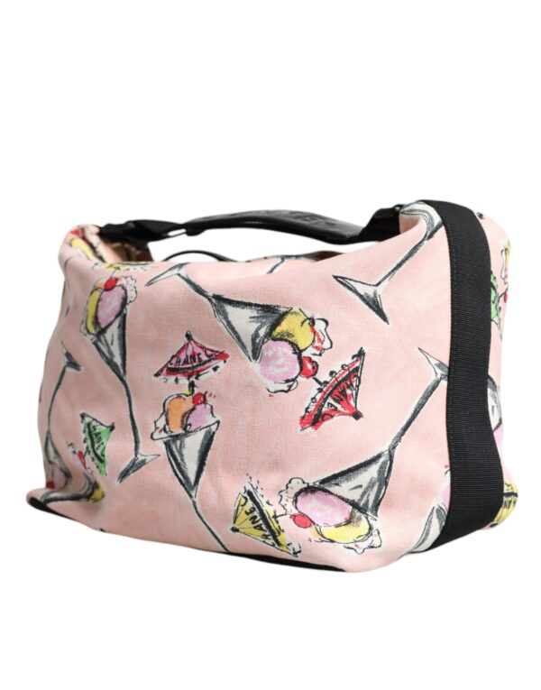 Chanel Pink Cruise Collection Parfait Canvas Printed Bag Purse – Image 2
