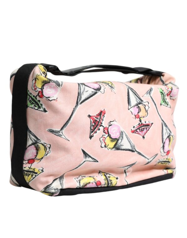 Chanel Pink Cruise Collection Parfait Canvas Printed Bag Purse – Image 3