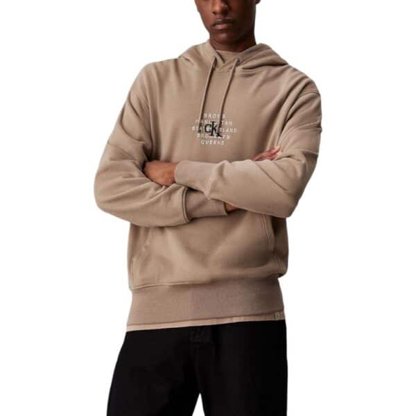 Calvin Klein Jeans Beige Cotton Hoody