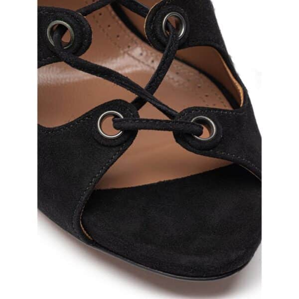 Alaïa Black Suede Leather Sandal – Image 4