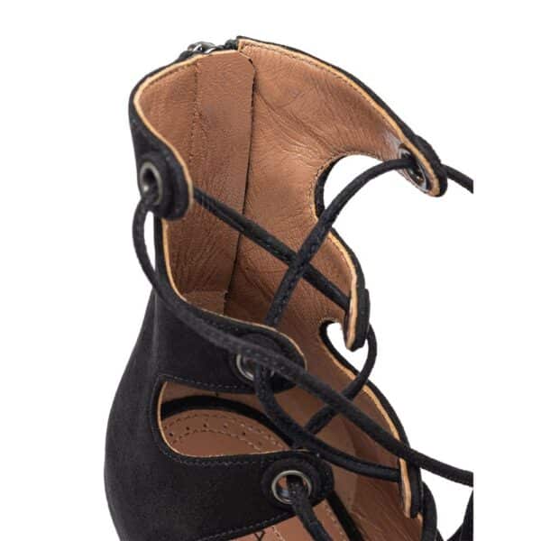 Alaïa Black Suede Leather Sandal – Image 5
