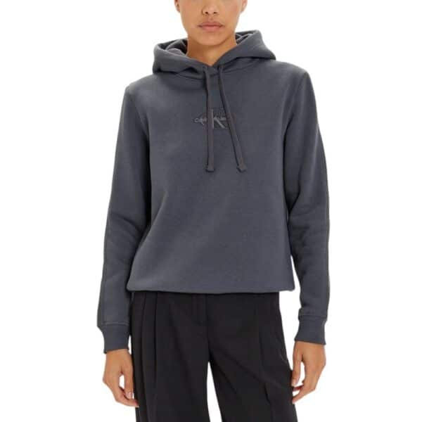 Calvin Klein Jeans Gray Cotton Hoody