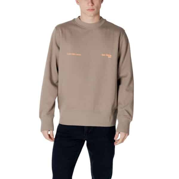 Calvin Klein Jeans Beige Cotton Sweatshirt