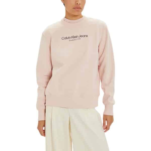Calvin Klein Jeans Pink Cotton Sweatshirt