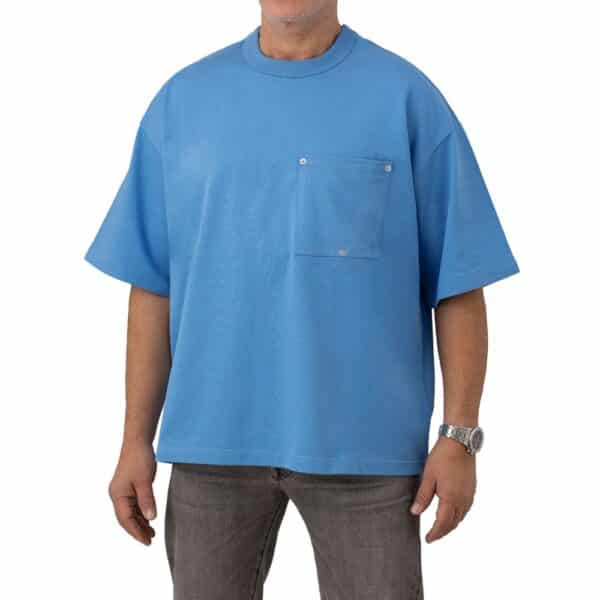 Bottega Veneta Blue Cotton T-Shirt – Image 2
