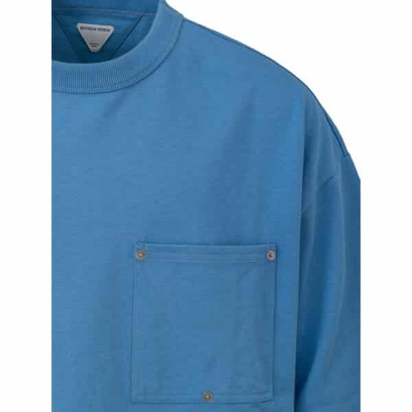 Bottega Veneta Blue Cotton T-Shirt – Image 4