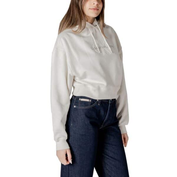 Calvin Klein Jeans Cream Cotton Hoody – Image 3