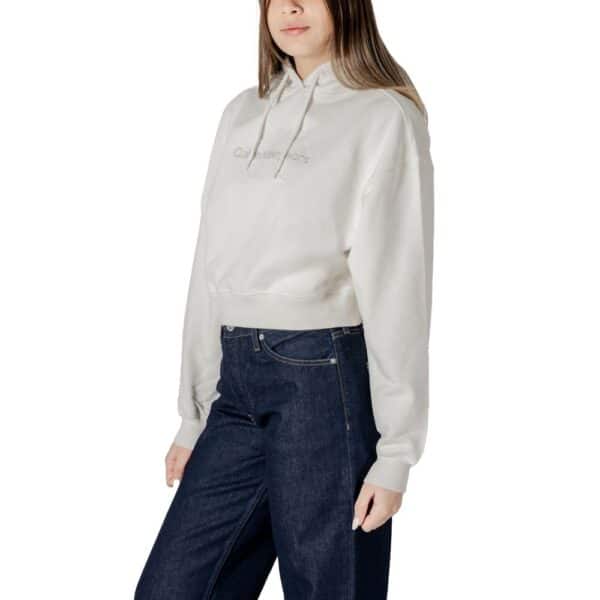 Calvin Klein Jeans Cream Cotton Hoody – Image 4