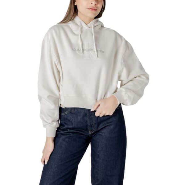 Calvin Klein Jeans Cream Cotton Hoody – Image 5