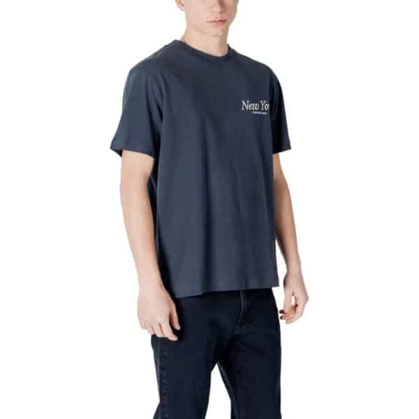Calvin Klein Jeans Blue Cotton T-Shirt – Image 3