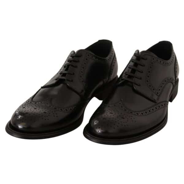 Dolce & Gabbana Black Leather Formal – Image 2