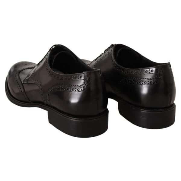 Dolce & Gabbana Black Leather Formal – Image 3